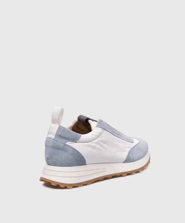 Babe Pay Pls Blue combination sneakers with monil chain