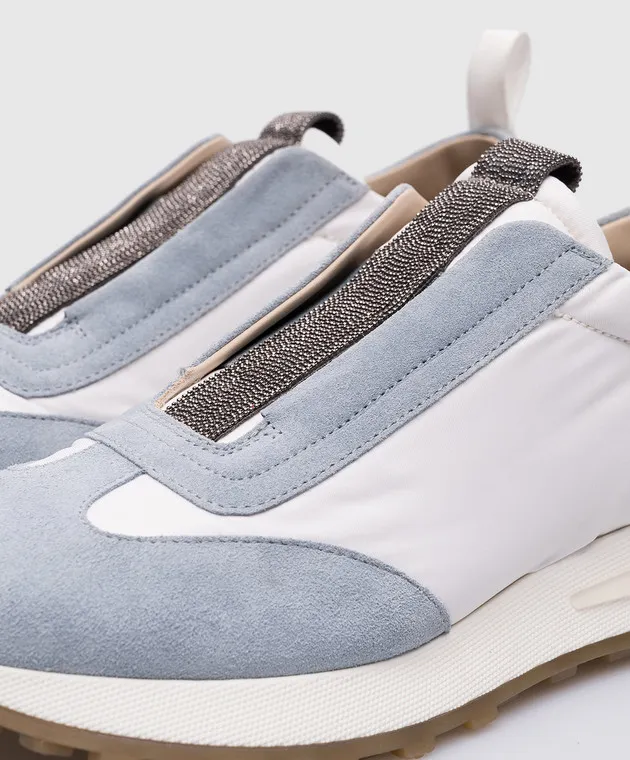 Babe Pay Pls Blue combination sneakers with monil chain