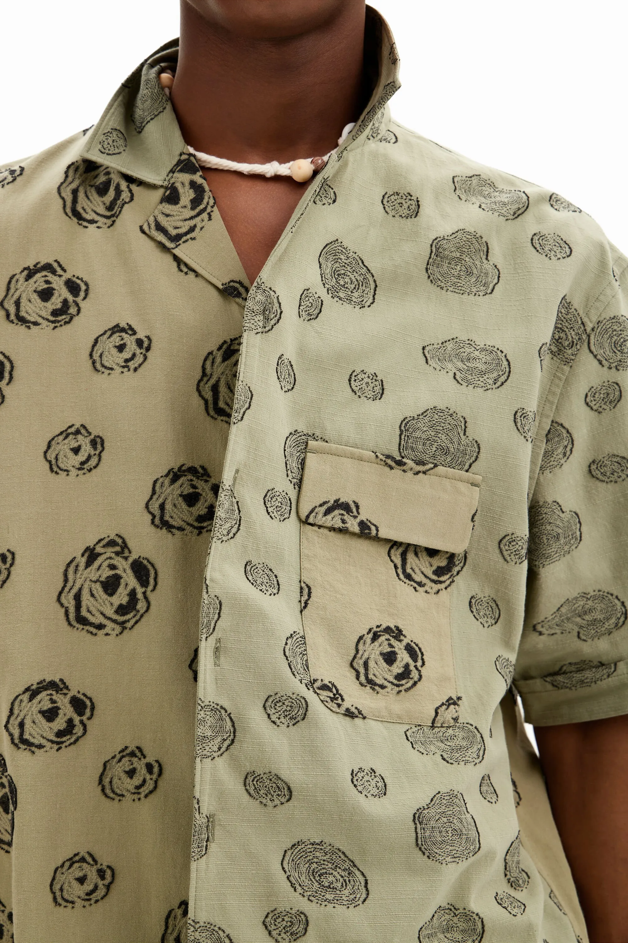 Camisa de màniga curta roses