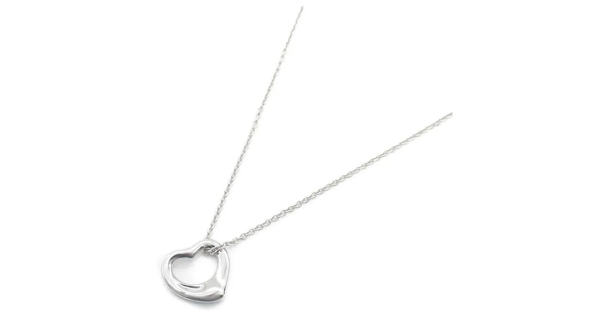Collar Open Heart en platino de Tiffany & Co. Plata 