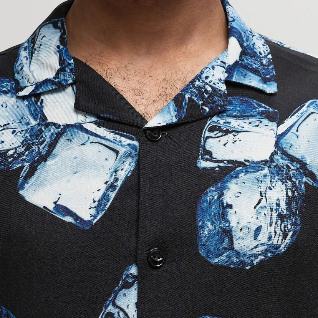 Edwin Ice Cub Shirt SS Blue Garment Washed