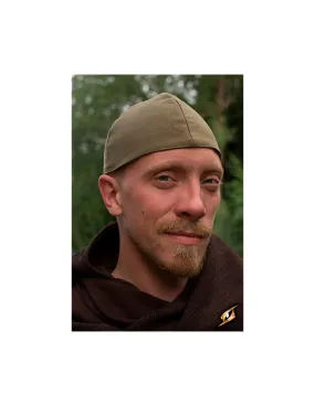 Gorro medieval Baldur en verde oliva