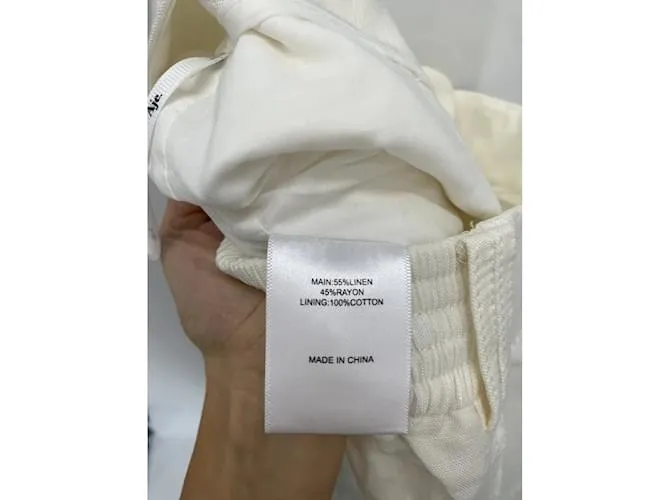 Maje AJE Pantalones T.Reino Unido 8 lino Blanco 