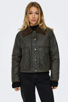 Only Chaqueta corta efecto encerado