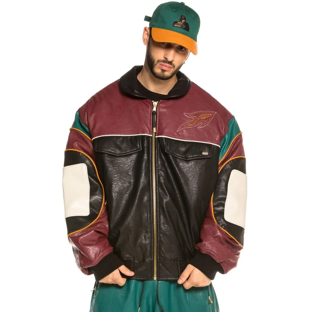 Pack Grimey PU Leather Jacket + Track Pants Call Of Yore FW20 Multicolor