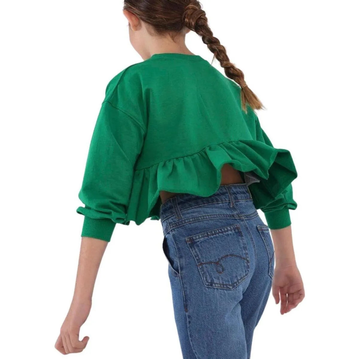 Pantalon cropped denim