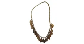 Philippe Audibert Collar bañado en oro con motivos de hojas. Dorado 