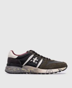 Premiata LANDER combined sneakers in khaki color