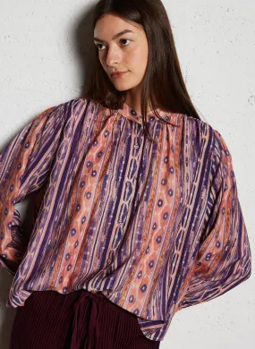 SEE U SOON Camisa holgada con cuello mao en rosa