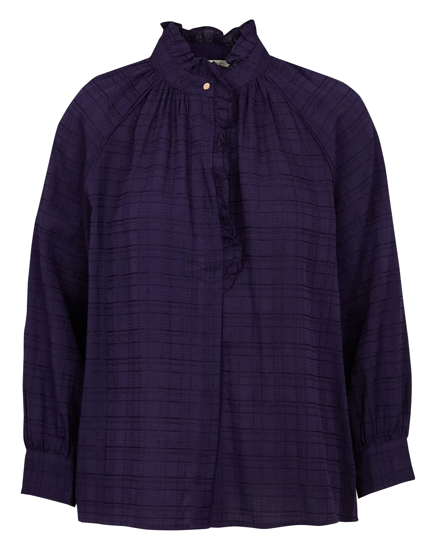 SEE U SOON Camisa oversize de cuello redondo en mezcla de algodón. en violeta