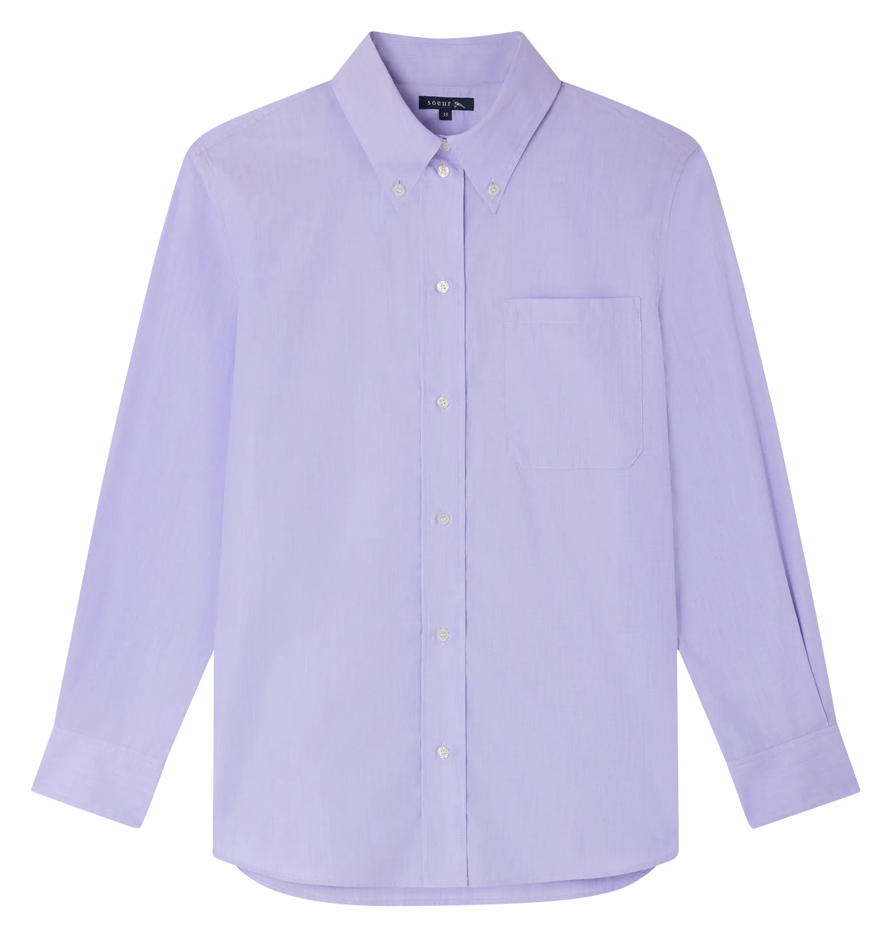 SOEUR MARIA - Camisa recta de algodón en violeta