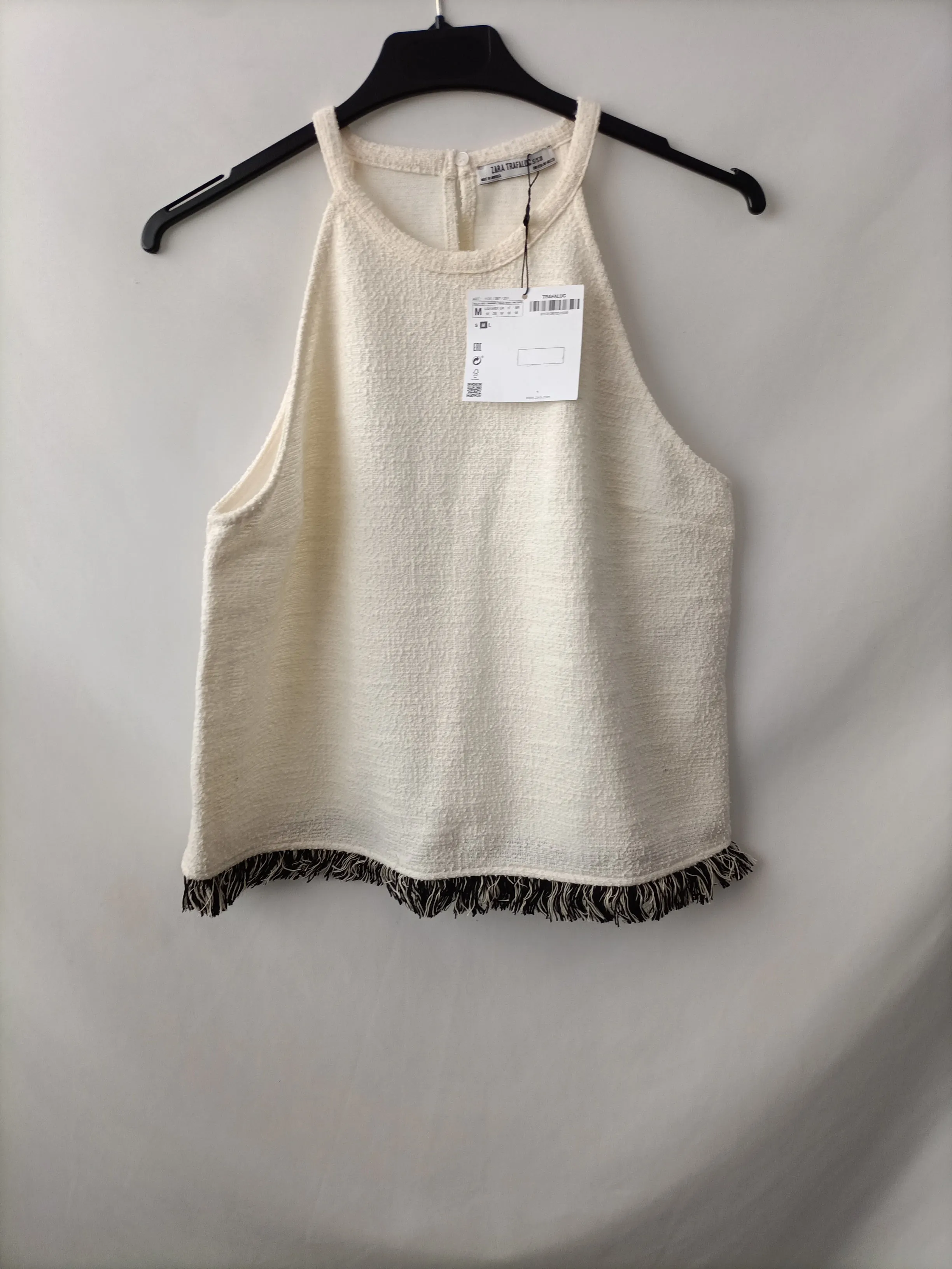 ZARA. Top tweed flecos T.s